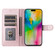 iPhone 16 Plus Diamond Lattice Leather Flip Phone Case - Rose Gold