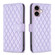 iPhone 16 Plus Diamond Lattice Wallet Flip Leather Phone Case - Purple