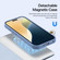 iPhone 16 Plus DUX DUCIS Lawa Series 2 in 1 Wallet Zipper Detachable MagSafe Phone Case with Lanyard - Light Blue