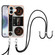 iPhone 16 Plus Electroplating Dual-side IMD Phone Case with Lanyard - Retro Radio