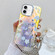iPhone 16 Plus Electroplating Laser Flower Phone Case with Wrist Strap - Chrysanthemum AH5