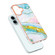 iPhone 16 Plus Electroplating Marble Pattern Dual-side IMD TPU Shockproof Phone Case - Green 004