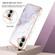 iPhone 16 Plus Electroplating Marble Pattern Dual-side IMD TPU Shockproof Phone Case - White 006