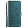 iPhone 16 Plus Embossed Kitten Phone Leather Case with Lanyard - Dark Green