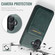 iPhone 16 Plus Fierre Shann Cowhide Vertical Flip Magnetic Card Holder Phone Case - Green