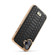 iPhone 16 Plus Fierre Shann Python Texture Electroplating PU Phone Case - Black