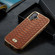 iPhone 16 Plus Fierre Shann Python Texture Electroplating PU Phone Case - Brown
