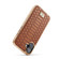 iPhone 16 Plus Fierre Shann Python Texture Electroplating PU Phone Case - Brown