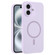 iPhone 16 Plus Fine Hole Pure Color Liquid Silicone MagSafe Phone Case - Lilac