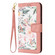 iPhone 16 Plus Floral Pattern Leather Phone Case with Lanyard - Pink