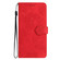 iPhone 16 Plus Flower Embossing Pattern Leather Phone Case - Red