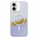 iPhone 16 Plus Gilding MagSafe Hybrid Clear TPU Phone Case - Purple
