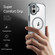 iPhone 16 Plus Ice Color Magnetic Series Magsafe Magnetic PC Hybrid TPU Phone Case - Grey