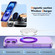 iPhone 16 Plus Ice-Cold Rotating Ring Holder PC MagSafe Phone Case - Purple