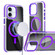 iPhone 16 Plus Magsafe Dual-Color Transparent Black Full Coverage Phone Case - Purple