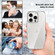 iPhone 16 Plus Metal Buttons PC Hybrid TPU Phone Case - Transparent
