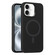 iPhone 16 Plus Metal Lens Frame Liquid Silicone MagSafe Phone Case - Black