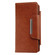 iPhone 16 Plus Multifunctional 7-Cards Wallet Leather Phone Case - Brown