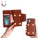 iPhone 16 Plus Multifunctional 7-Cards Wallet Leather Phone Case - Brown