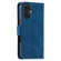 iPhone 16 Plus Nail Skin Feel Stitching Calf Texture Leather Phone Case - Blue