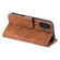 iPhone 16 Plus Nail Skin Feel Stitching Calf Texture Leather Phone Case - Brown