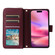iPhone 16 Plus Nine-card Slots Zipper Wallet Bag Leather Phone Case - Wine Red