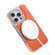 iPhone 16 Plus Plated Leather Grain Rotation MagSafe Holder Phone Case - Dark Red