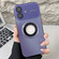 iPhone 16 Plus Plating Large Window MagSafe Phone Case - Purple