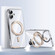 iPhone 16 Plus Plating PC 360 Ring Holder Magsafe Phone Case - Clear Gold