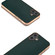 iPhone 16 Plus PU Leather Electroplating Frame Full Coverage Phone Case - Green