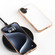 iPhone 16 Plus PU Leather Electroplating Frame Full Coverage Phone Case - White