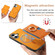 iPhone 16 Plus Retro Cross Leather Ring Side Insert Card Bag MagSafe Phone Case - Yellow