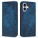 iPhone 16 Plus Retro Elephant Embossed Leather Phone Case - Blue