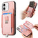 iPhone 16 Plus Retro Magsafe Cross Leather Pull-Out Card Bag Back Phone Case - Pink