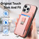 iPhone 16 Plus Retro Magsafe Cross Leather Pull-Out Card Bag Back Phone Case - Pink