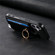 iPhone 16 Plus Retro Magsafe Cross Leather Ring Holder Card Bag Phone Case - Black