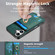 iPhone 16 Plus Retro Splitable Magnetic Card Bag Leather Phone Case - Green