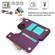 iPhone 16 Plus RFlD Anti-theft Double Buckle Ring Zipper Card Phone Case - Dark Purple