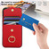 iPhone 16 Plus Ring Holder RFID Card Slot Phone Case - Red