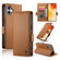 iPhone 16 Plus Side Buckle Magnetic Frosted Leather Phone Case - Brown