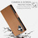 iPhone 16 Plus Side Buckle Magnetic Frosted Leather Phone Case - Brown