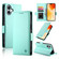 iPhone 16 Plus Side Buckle Magnetic Frosted Leather Phone Case - Mint Green