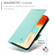 iPhone 16 Plus Side Buckle Magnetic Frosted Leather Phone Case - Mint Green
