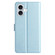iPhone 16 Plus Silk Texture Horizontal Flip Leather Phone Case - Light Blue