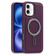 iPhone 16 Plus Silver Shield MagSafe Holder Shockproof Phone Case - Purple