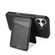 iPhone 16 Plus Skin Feel Detachable Card Bag Magsafe Phone Case - Black