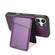 iPhone 16 Plus Skin Feel Detachable Card Bag Magsafe Phone Case - Purple