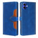 iPhone 16 Plus Skin Feel Magnetic Buckle Leather Phone Case - Blue