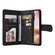 iPhone 16 Plus Skin Feel Multi-Card Wallet Zipper Leather Phone Case - Black
