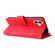 iPhone 16 Plus Skin Feel Multi-Card Wallet Zipper Leather Phone Case - Red